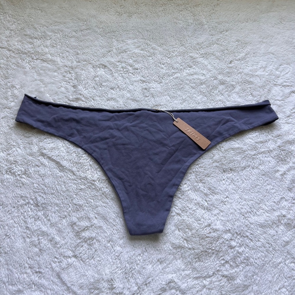 SKIMS Raw Edge Intimates Thong Thunder Gray Purple PN-THG-2611 Women's 4X NEW